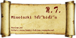 Misolszki Tóbiás névjegykártya